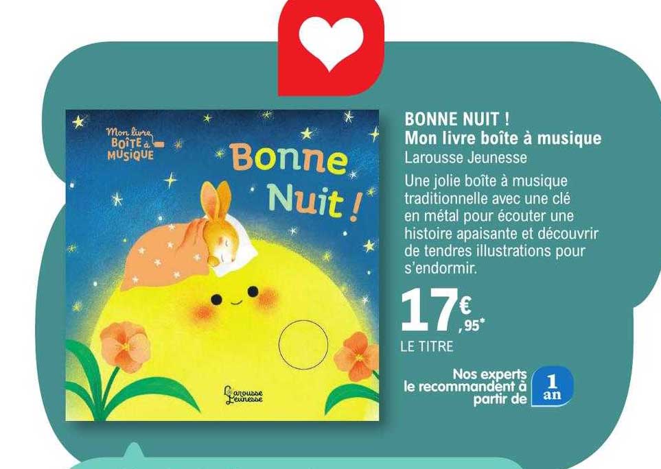 bonne nuit ! mon livre boîte à musique