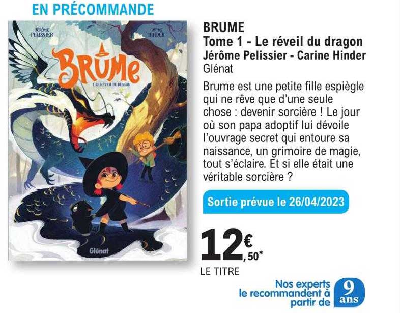 brume tome 1 - le réveil du dragon - jérôme pelissier - carine hinder