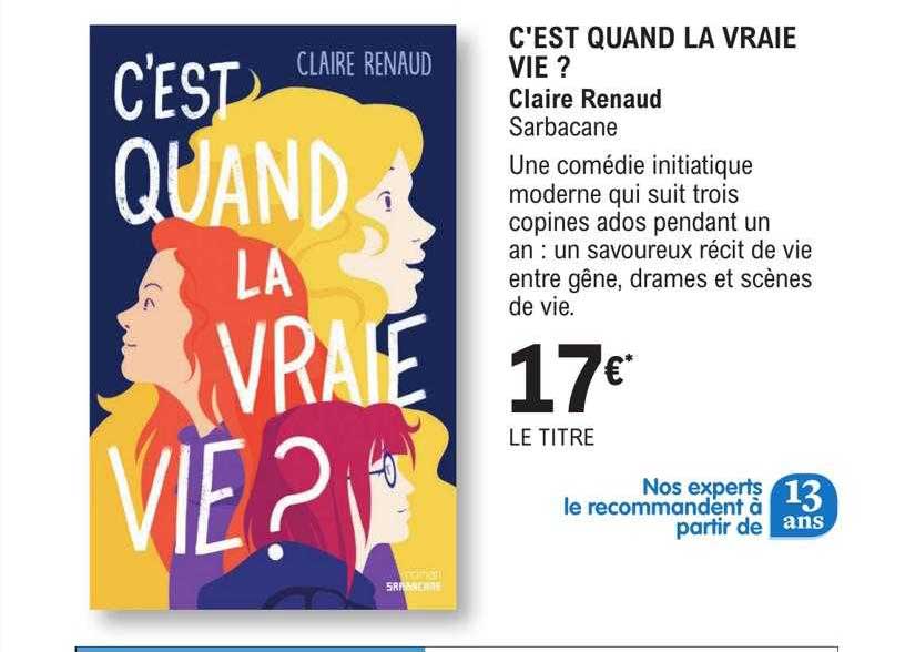 c'est quand la vraie vie ? - claire renaud