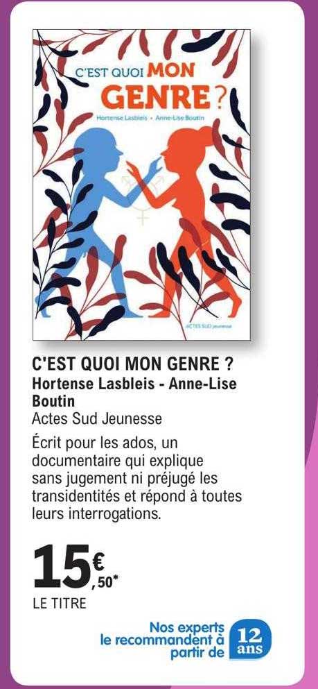 c'est quoi mon genre ? - hortense lasbleis - anne-lise boutin