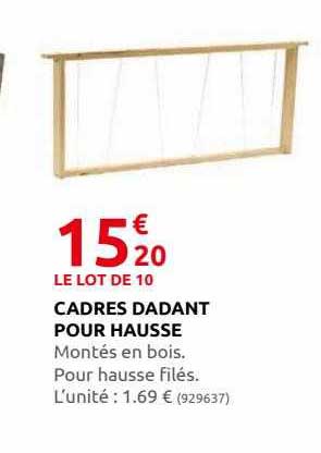 cadres dadant pour hausse