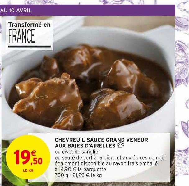 chevreuil sauce grand veneur aux baies d'airelles