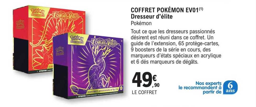 coffret pokémon ev01 dresseur d'élite