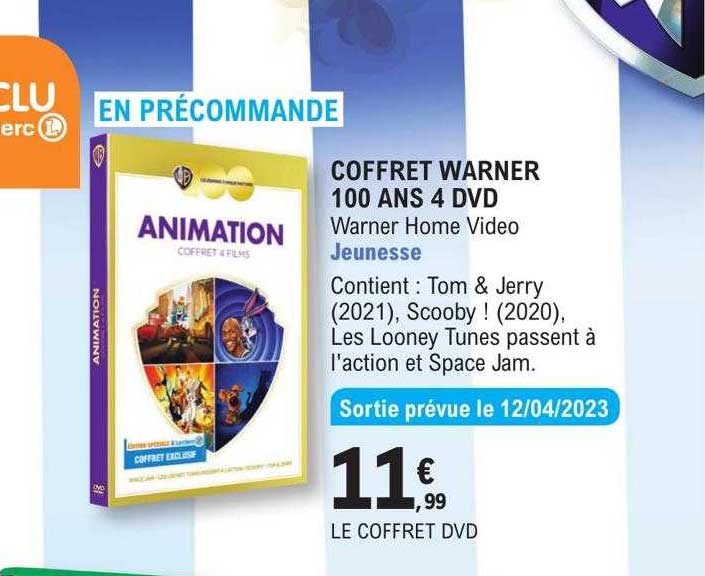 coffret warner 100 ans 4 dvd