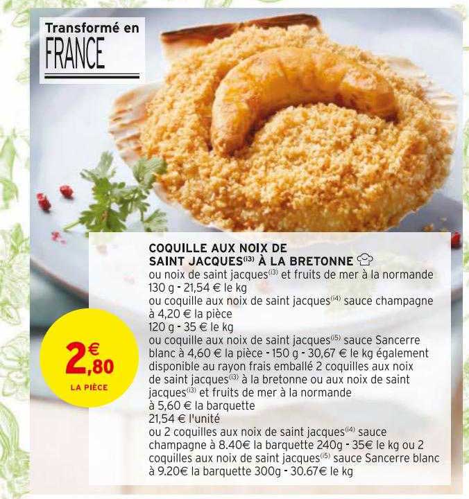 coquille aux noix de saint jacques à la bretonne