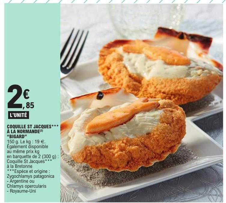coquille st jacques à la normande "bigard"
