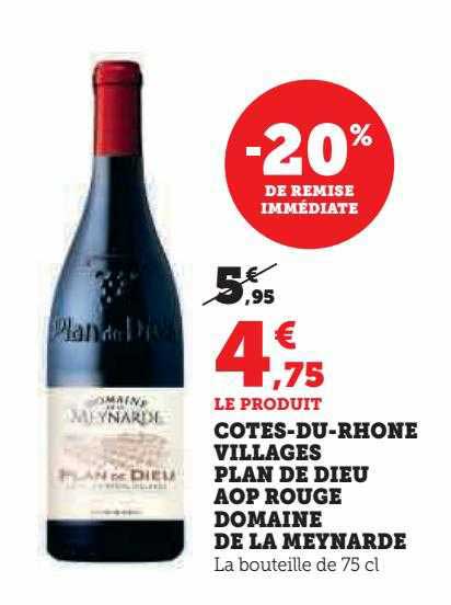 Côtes-du-rhône Villages Plan De Dieu Aop Rouge Domaine De La Meynarde