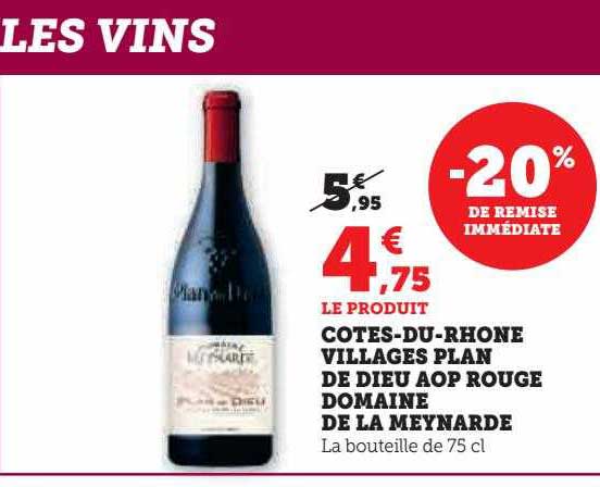 côtes-du-rhône villages plan de dieu aop rouge domaine de la meynarde