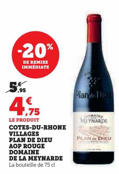 côtes-du-rhône villages plan de dieu aop rouge domaine de la meynarde