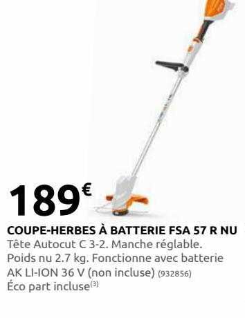 coupe-herbes à batterie fsa 57 r nu