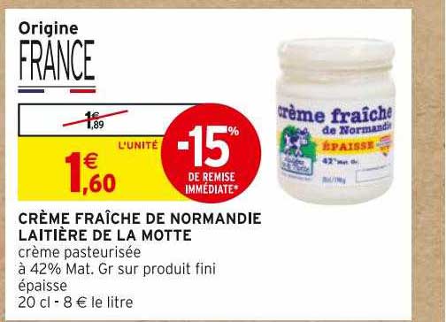 crème fraîche de normandie laitière de la motte