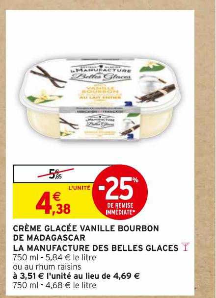 crème glacée vanille bourbon de madagascar la manufacture des belles glaces