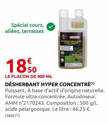 désherbant hyper concentré