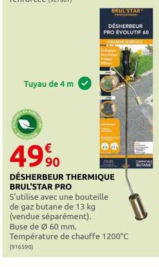 désherbeur thermique brul'star pro