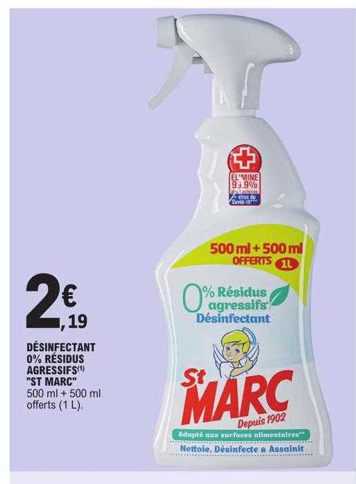 désinfectant 0% résidus agressifs "st marc"
