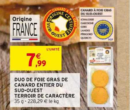 duo de foie gras de canard entier du sud-ouest terroir de caractère