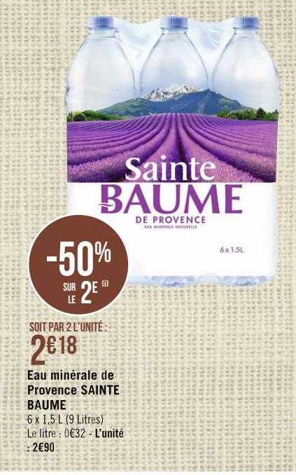 eau minérale de provence sainte baume