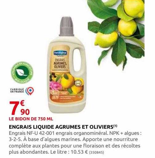 engrais liquide agrumes et oliviers fertiligène
