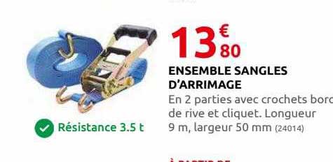 ensemble sangles d'arrimage
