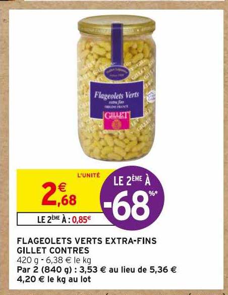 Flageolets Verts Extra-fins Gillet Contres