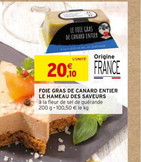 foie gras de canard entier le hameau des saveurs
