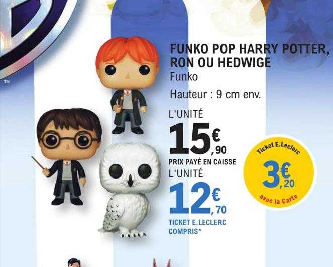 funko pop harry potter, ron ou hedwige
