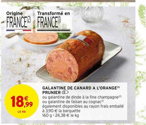 galantine de canard à l'orange prunier