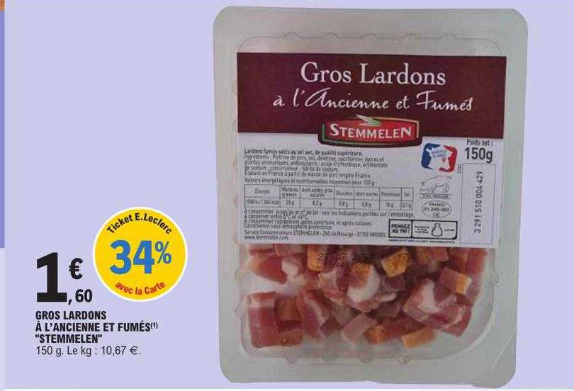 Gros Lardons à L'ancienne Et Fumés "stemmelen"