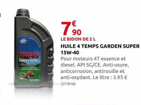 huile 4 temps garden super 15w-40