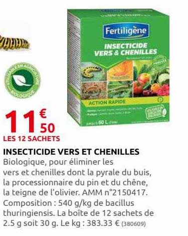 insecticide vers et chenilles fertiligène