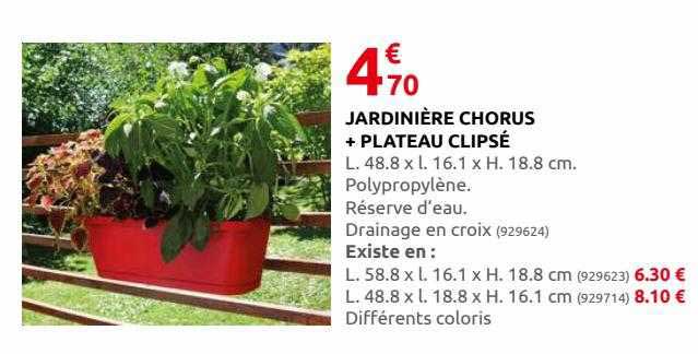 jardinière chorus + plateau clipsé