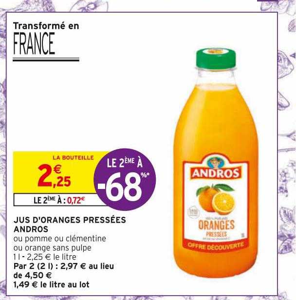 jus d'oranges pressées andros