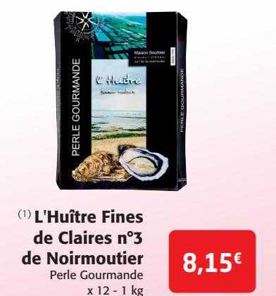 l'huître fines de claires n°3 de noirmoutier
