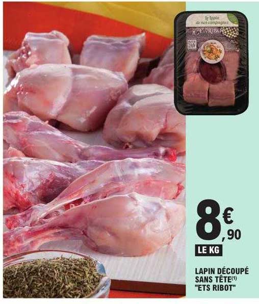 lapin découpé sans tête "ets ribot"
