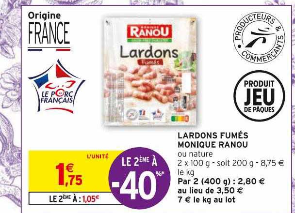 lardons fumés monique ranou