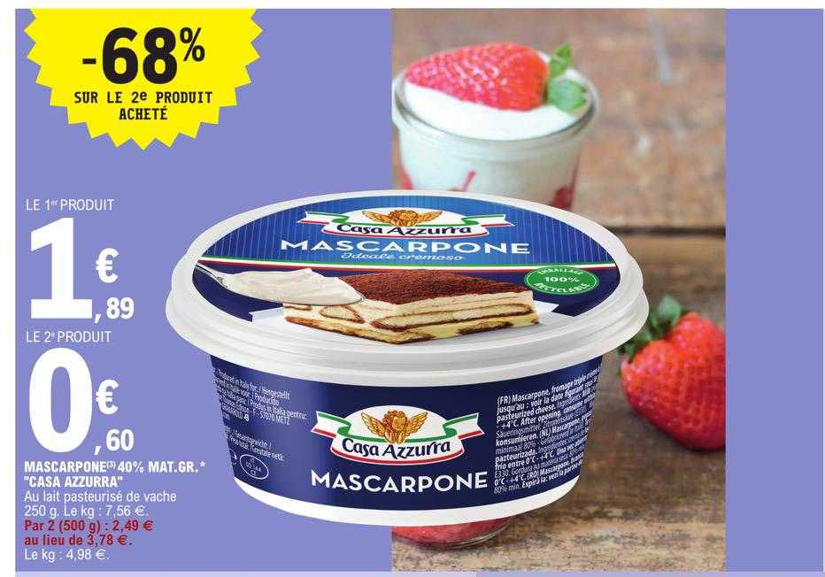 mascarpone 40% mat.gr. "casa azzurra"