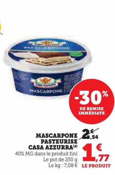 mascarpone pasteurisé casa azzurra