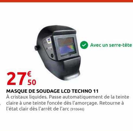 masque de soudage lcd techno 11