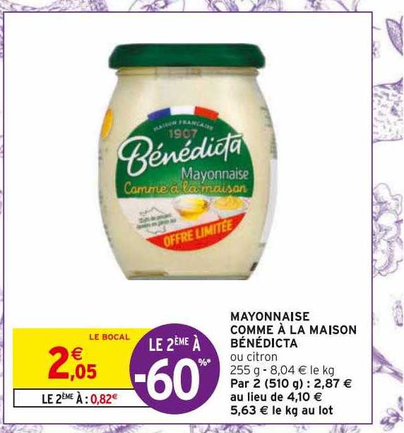 mayonnaise comme à la maison bénédicta