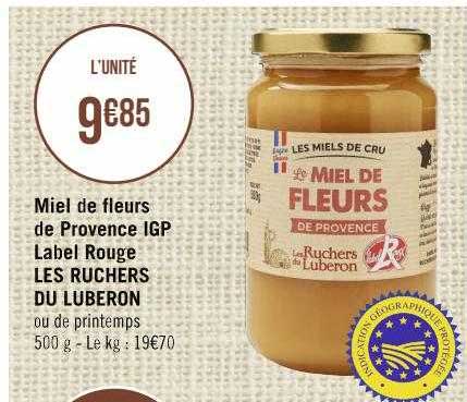 miel de fleurs de provence igp label rouge les ruchers du luberon