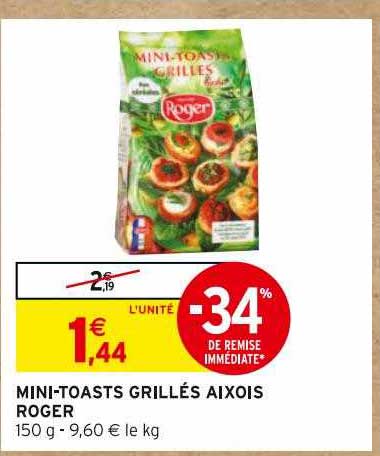 mini-toasts grillés aixoix roger