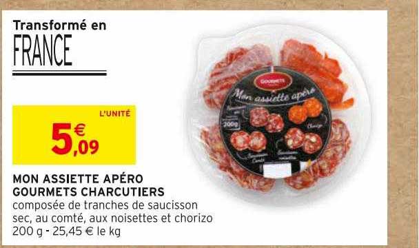 mon assiette apéro gourmets charcutiers