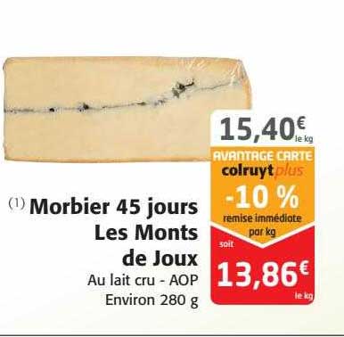 morbier 45 jours les monts de joux