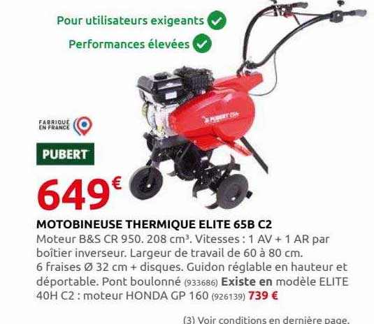 motobineuse thermique elite 65b c2 pubert