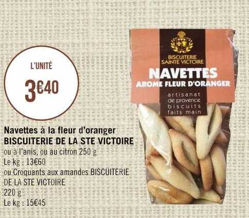 navettes à la fleur d'oranger biscuiterie de la ste victoire