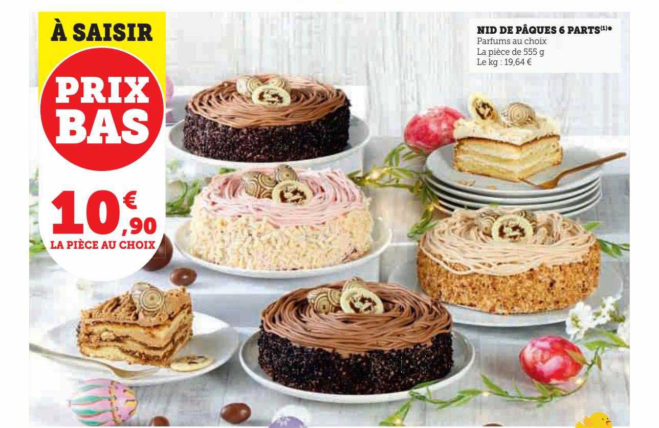 nid de pâques 6 parts