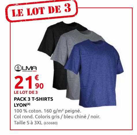 pack 3 t-shirts lyon olivia