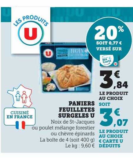 Paniers Feuilletés Surgelés U
