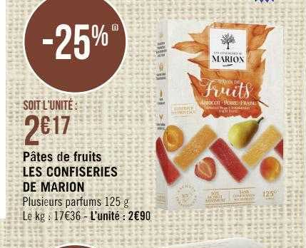 pâtes de fruits les confiseries de marion