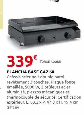 Plancha Base Gaz 60